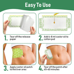 Skin-friendly organic cotton material of castor oil patches