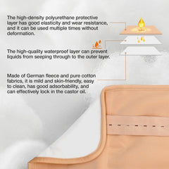 Reusable 4-pack castor oil pack wrap with organic cotton