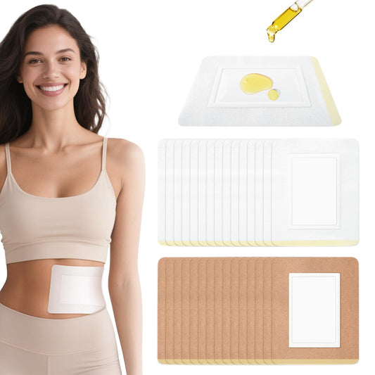 30-pack castor oil pack wraps in white and skin colors