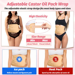 Feet and back/leg castor oil pack wraps