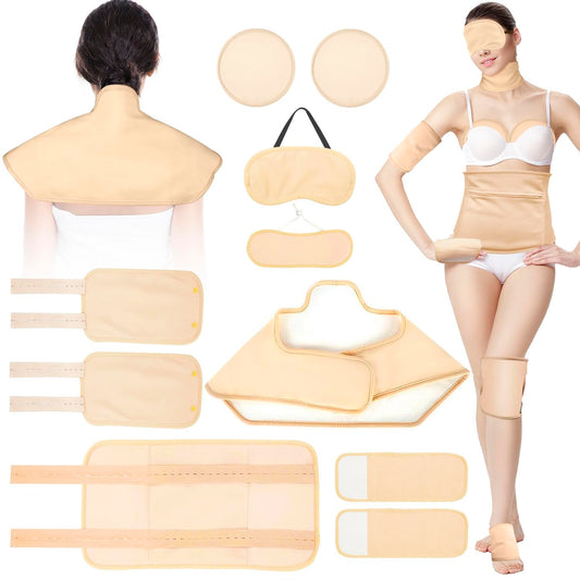 Castor oil pack wrap for eyes in organic cotton