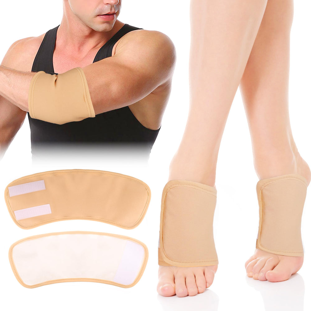 Ergonomic curved Castor Oil Pack Wrap for Feet