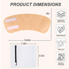 Castor Oil Pack Wrap for Feet with storage bag and usage context