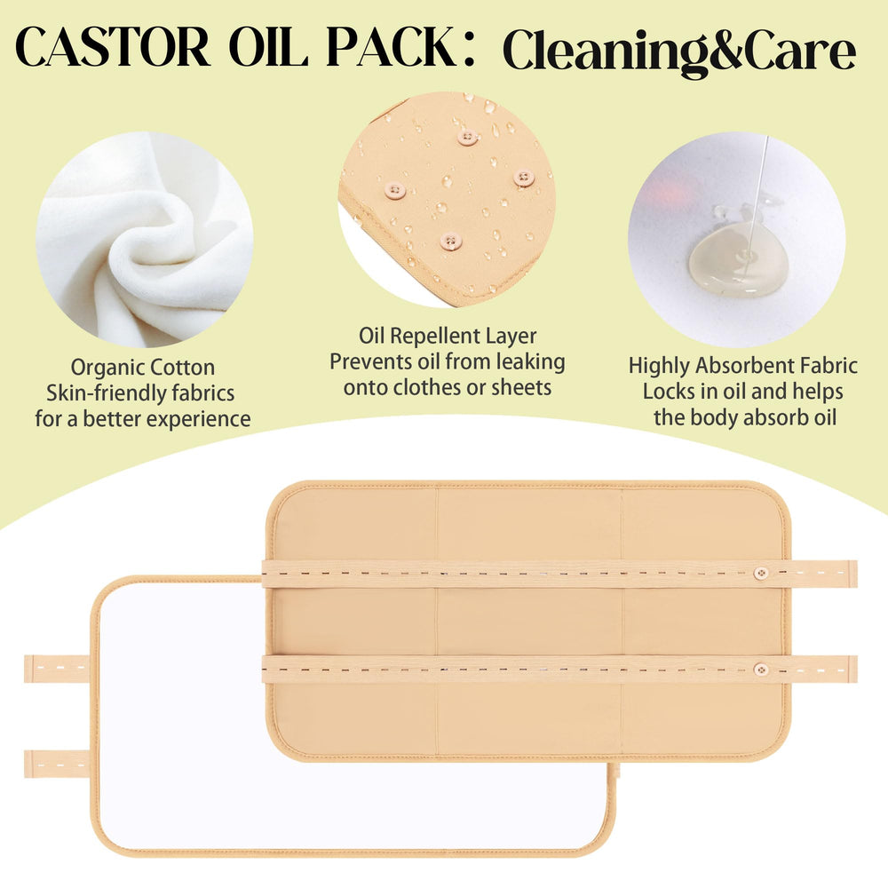 Castor Oil Pack Wrap chest pad 2 - organic cotton