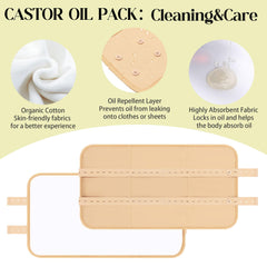 Castor Oil Pack Wrap chest pad 2 - organic cotton