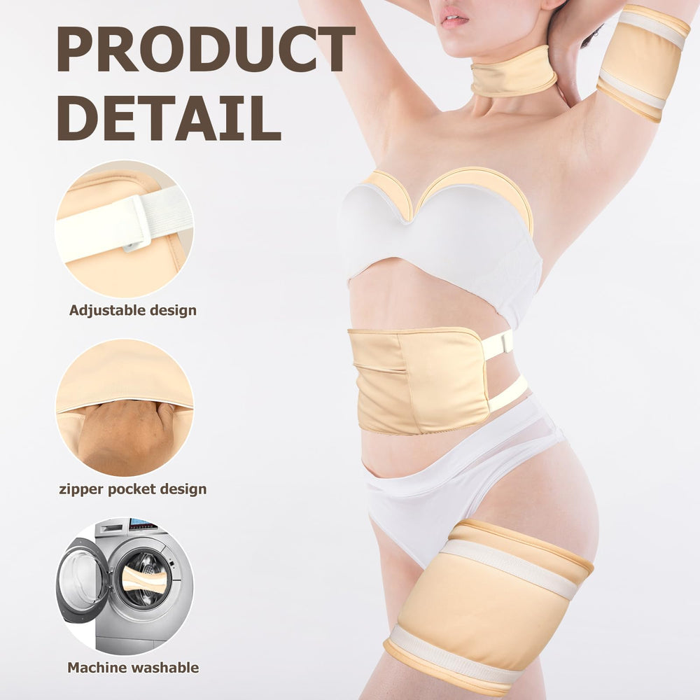 Knee castor oil pack wrap - right pack (Allcucut)