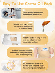 Knee, arm, elbow, thigh and calf castor oil pack wrap 2