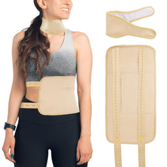 Castor Oil Pack Wrap for neck with zipper pocket