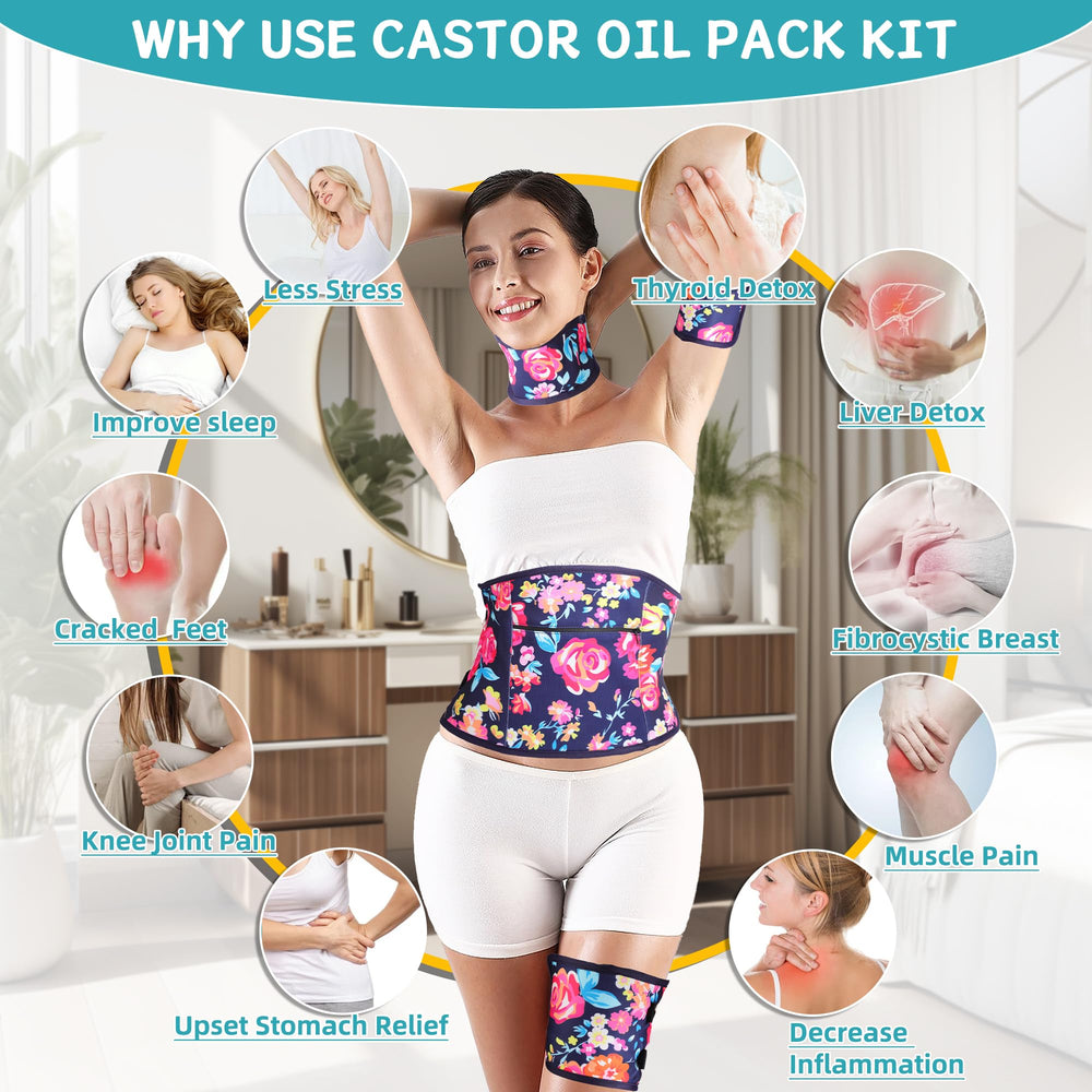 Feet castor oil packs (pair)