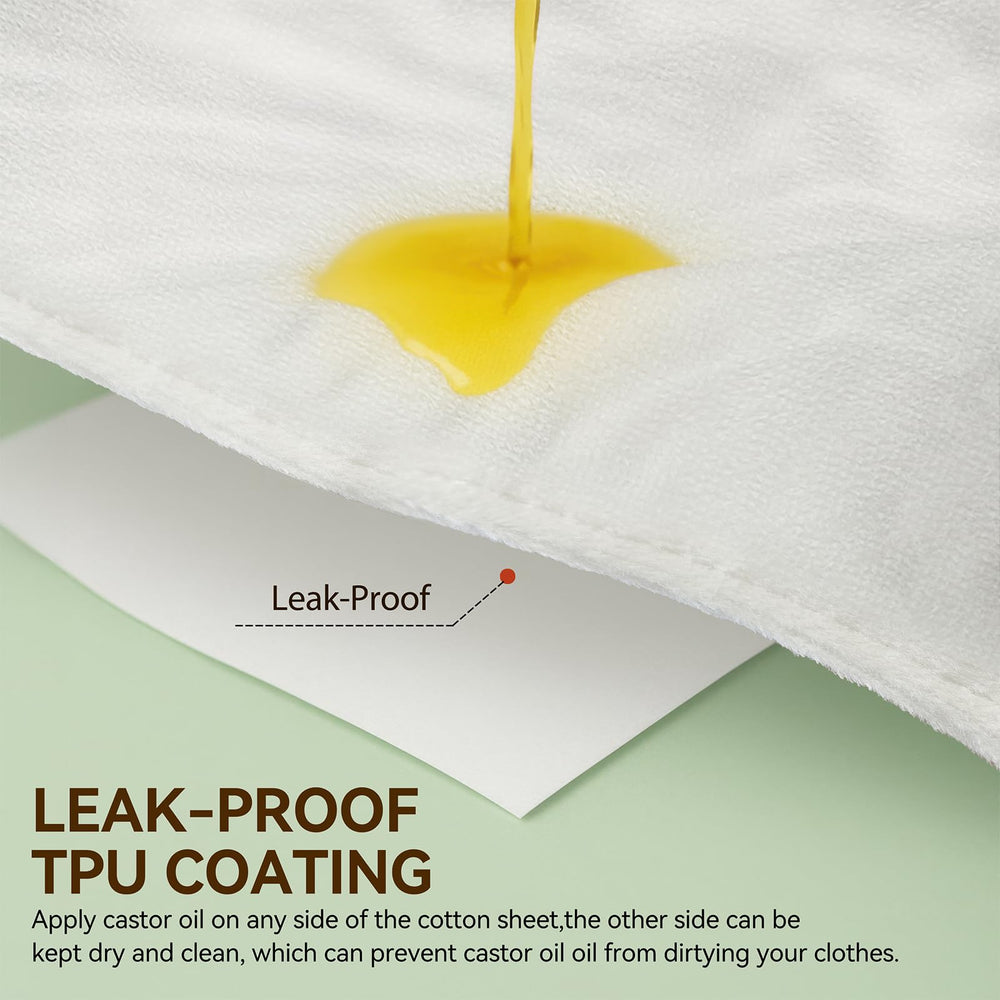 Castor oil pack wrap with leak-free TPU layer illustration