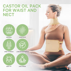 Castor Oil Pack Wrap for waist with adjustable strap