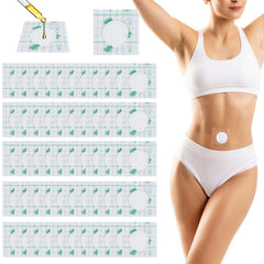 Front view of 50PCS waterproof silicone castor oil belly button patches