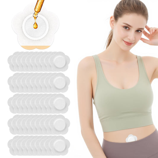 Castor oil patches in white packaging for 50 count