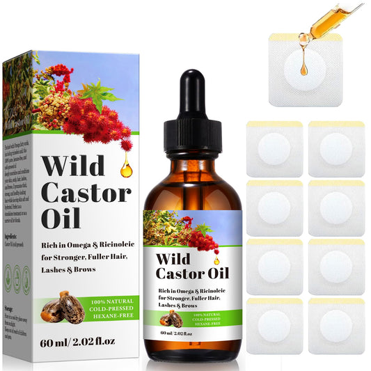 Castor Oil Patches 30Pcs belly button patches laid out
