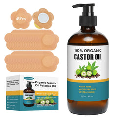 45-piece flower-shaped disposable castor oil patches