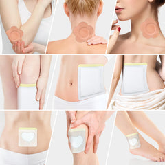 Applying castor oil patches to the body