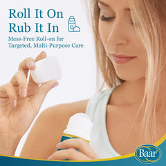 Back view of Baar Products Castor Oil Roll-On box