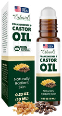 Castor Oil Roll-On bottle with Frankincense essential oil