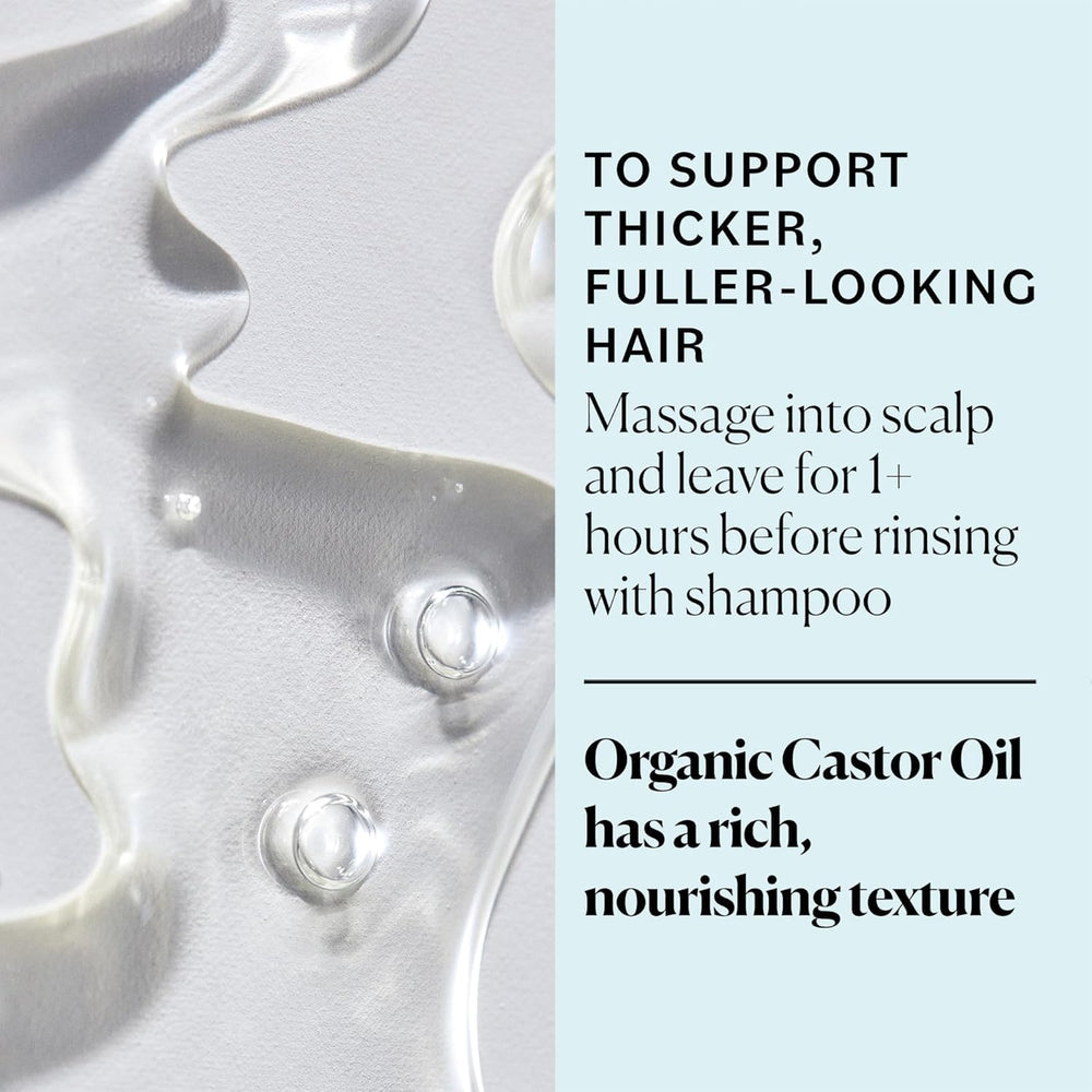 Organic castor oil for nourishing scalp and hair