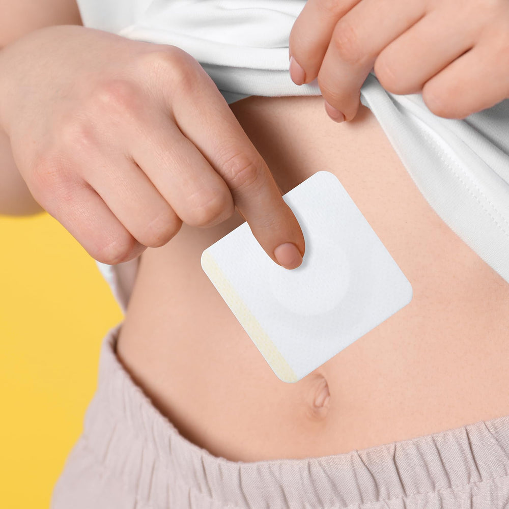 Usage steps illustration for applying castor oil pack wrap