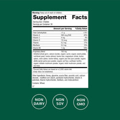 Catalyn bottle back label with supplement facts