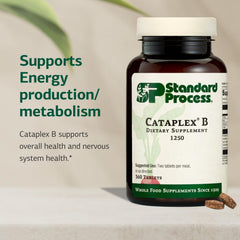 Close-up of Cataplex B ingredient label highlighting B vitamins