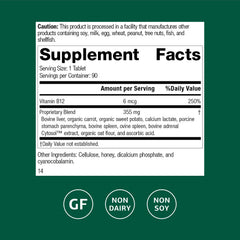 Cataplex B12 bottle side view