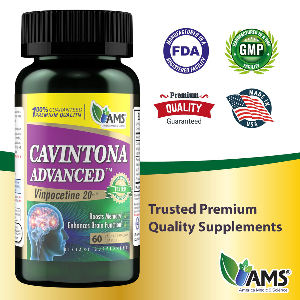 Dosing information chart for Cavintona capsules