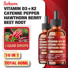 Beet root and lemon alongside Cayenne Pepper Drops bottle