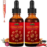 Front view of the (2 Packs) 10-in-1 Cayenne Pepper Drops bottle