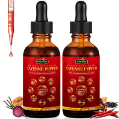 Front view of the (2 Packs) 10-in-1 Cayenne Pepper Drops bottle