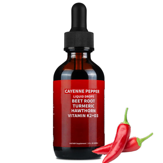 Bottle of Cayenne Pepper Drops with 60ml size and packaging
