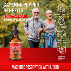 Close-up of Cayenne Pepper Drops bottle showing ingredients including beetroot and hawthorn