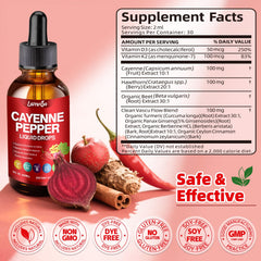 Packaging and dropper of Cayenne Pepper Liquid Drops