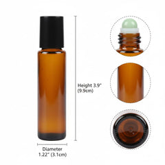 Cchenxxi amber glass roll-on bottle cap keeps blends secure during travel.