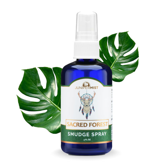 Cedar & Sage Sacred Forest Smudge Spray bottle with cedarwood and juniper oils