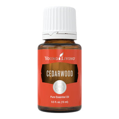 Front view of Cedarwood Essential Oil 15ml bottle with dropper cap