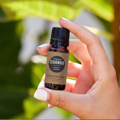 Cedarwood Virginian essential oil being used in a diffuser