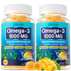 Ceecisee Vegan Omega-3 Gummies bottle front view (120 count)