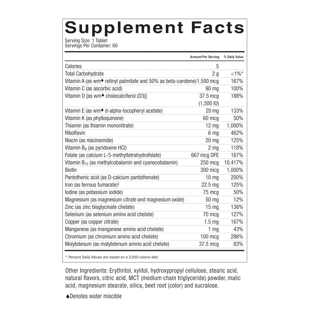 Berry-flavored Celebrate Vitamins Multi-Complete chewables packaging