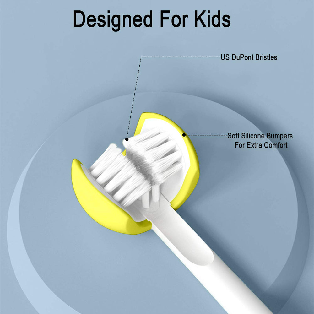 DuPont bristles with rounded top for gentle brushing
