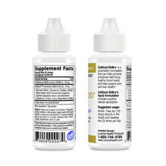 Back label of Cellfood SAM-e liquid formula bottle