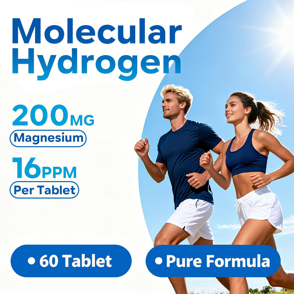 Concept image of cellular health benefits from hydrogen tablets