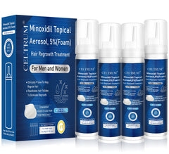 Celtrum 5% Minoxidil Foam bottle ready for scalp application and growth support.