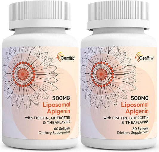 Cenffitio Liposomal Apigenin 500mg Softgels bottle front view