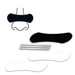 cenlomat nasal strips on nose show gentle lift for easier breathing at night.