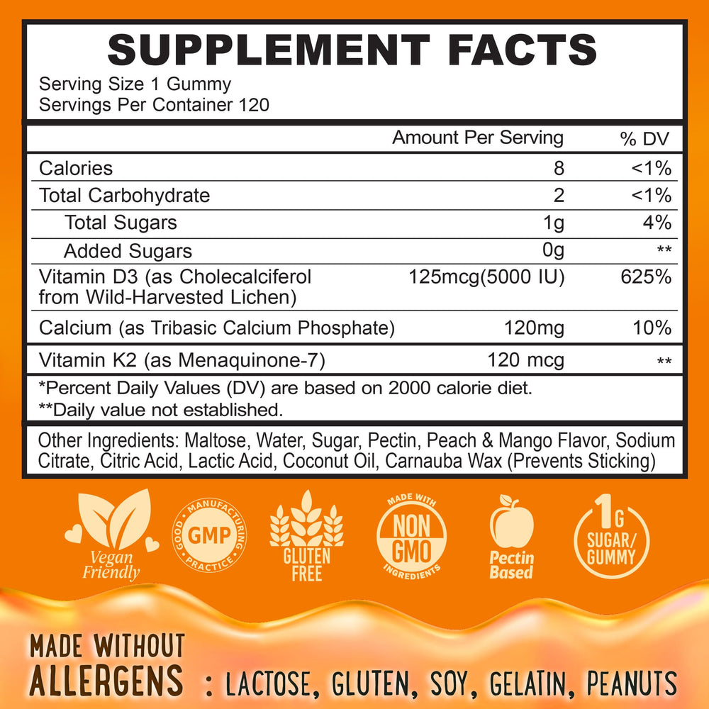 Gummies indicating dual-fruit flavors