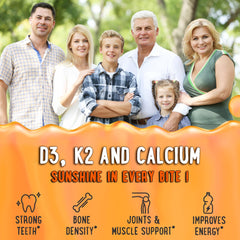 Nutrition facts panel highlighting 5000 IU D3, 120 mcg K2 and 120 mg calcium