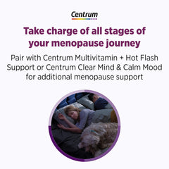 Centrum Restful Sleep bottle with glass of water for nightly use.