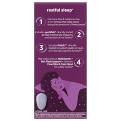 Centrum Restful Sleep mood-boost messaging emphasizes calm and next-day clarity.